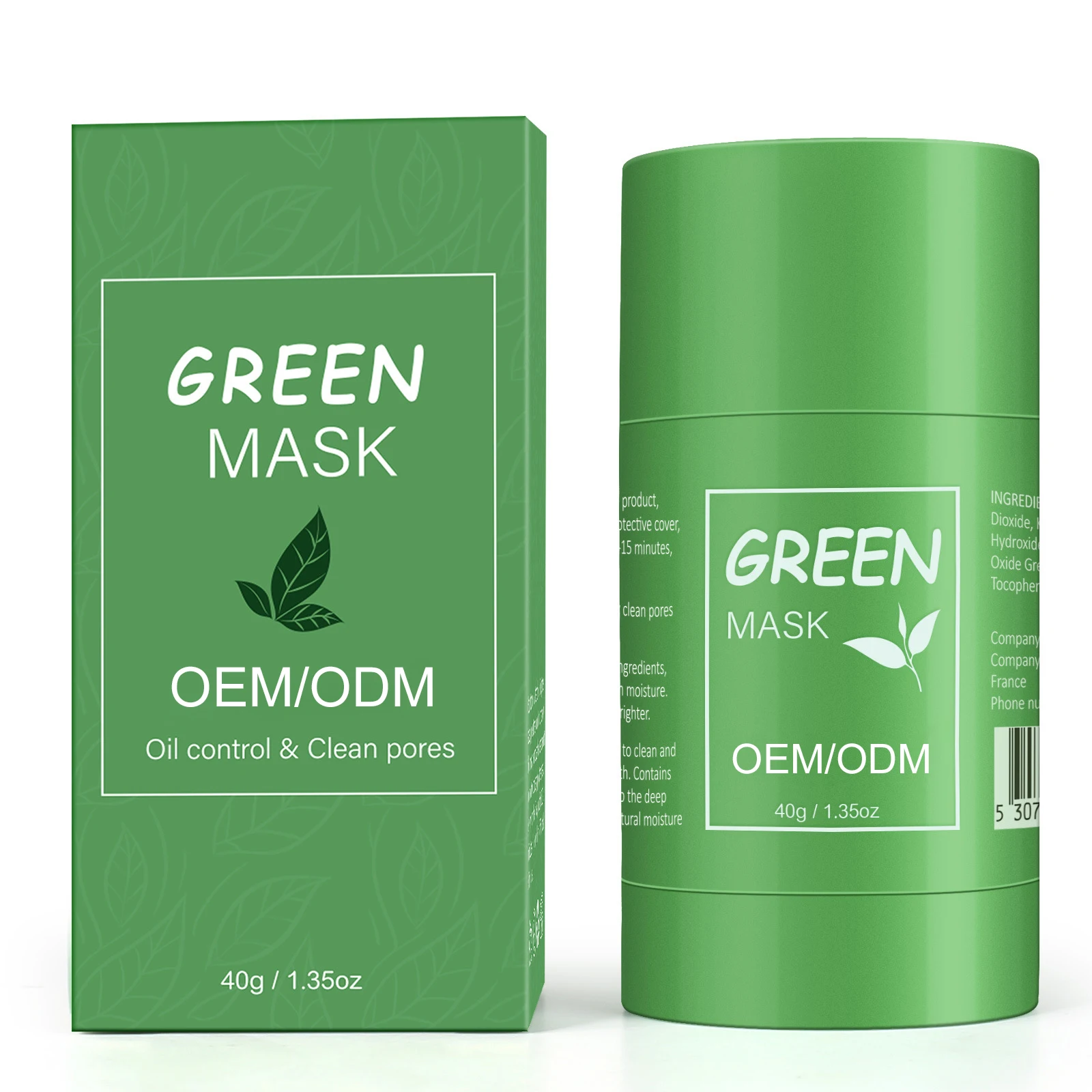 Best Selling Products Natural Organic Skin Care Green Tea Mask Stick Clean Facial Pores Oil Control Acne Removal OEM Wholesale