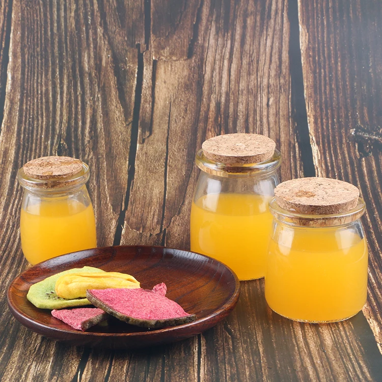 100ml 150ml pudding jam sauce candy storage glass jar with metal lids