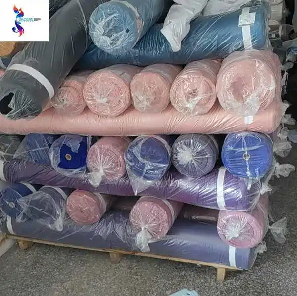 Высокое качество Лидер продаж Shaoxing текстиль спандекс атлас готовые товары Стоковая ткань
