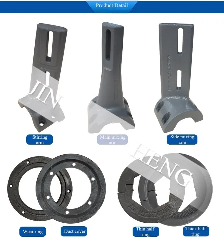 
SANY/ SICOMA/ ZOOMLION Concrete mixer wear parts 