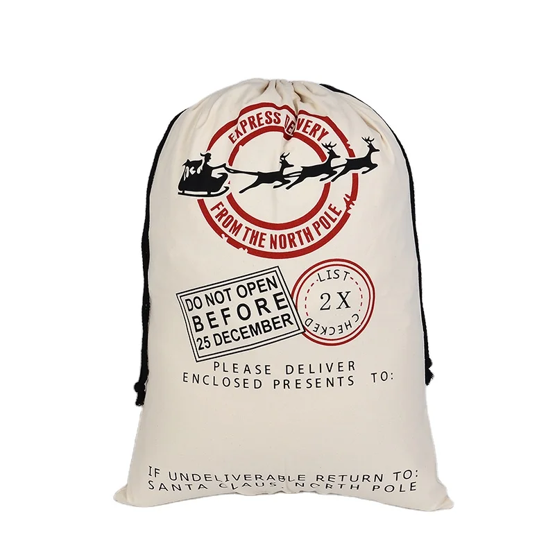 
Wholesale original cheap santa sack personalized christmas cotton bag for gift 