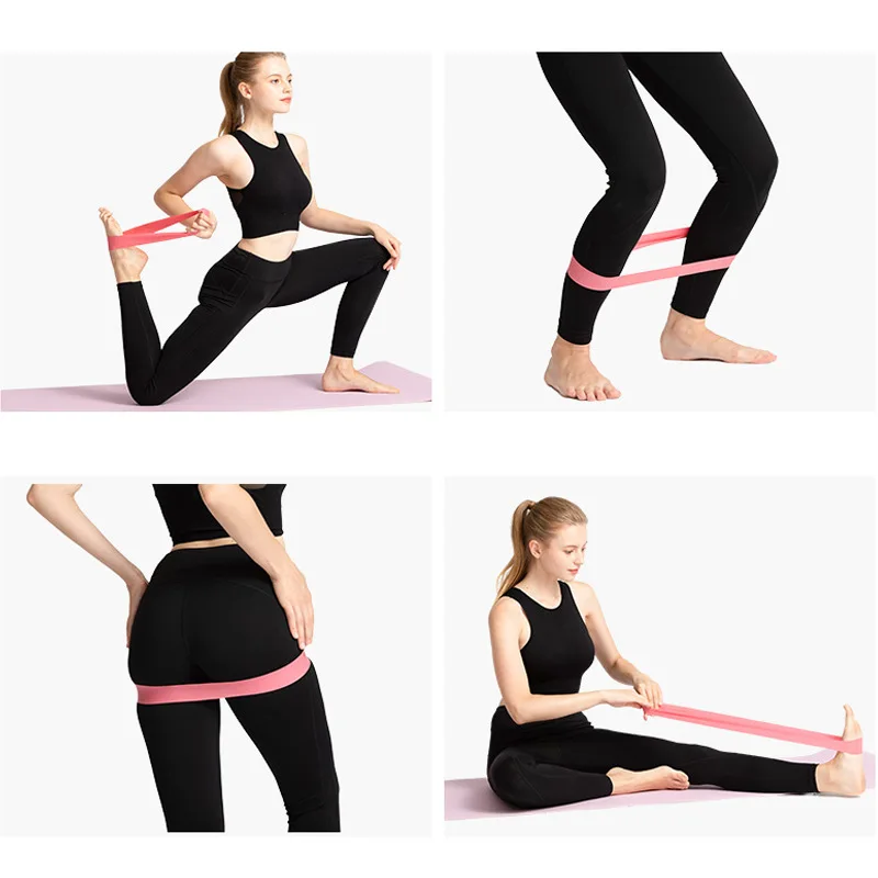 
Custom Loop Resistance Bands Set Black Tpe Mini Exercise Latex Resistance Loop Bands 