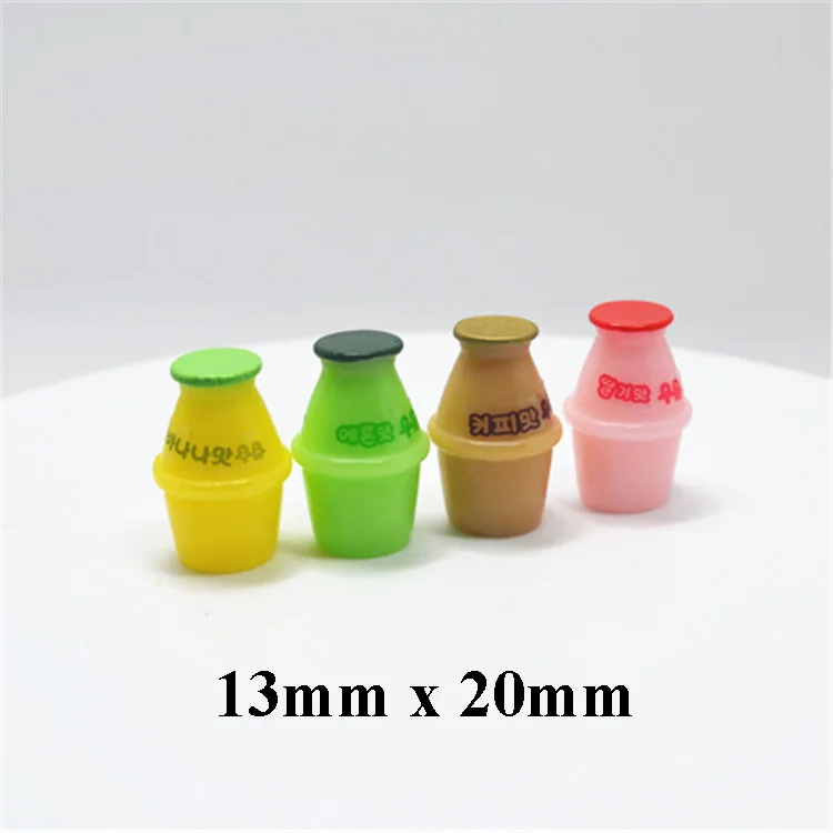 Wholesale Factory Price 3d Miniature Yogurt Bottle Resin Charms for Earring Making