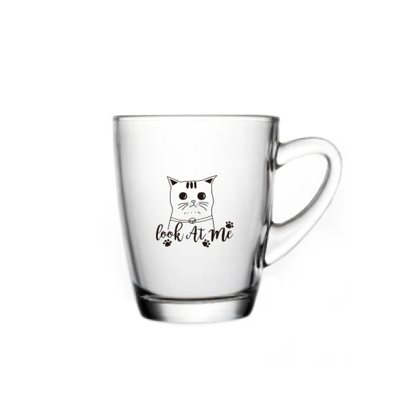 Hot Selling Transparent Coffee Mug Single Layer Drinking Glass Cup Tea Cup With Handles