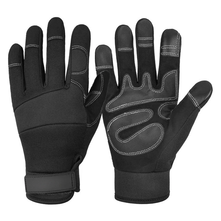 SONICE Factory Durable Microfiber Fabric Gardening Gloves Synthetic Leather Work Mechanic Glove for Men Women