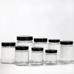 Hot Selling Cylindrical Glass Jam Honey Bottle Glass Food Storage Jar Sealed Storage Kimchi Bottle With Metal Lid