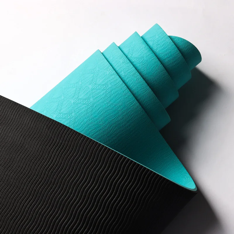 Factory eco friendly gromme hanging 6mm TPE  yoga mat with hole eyelet