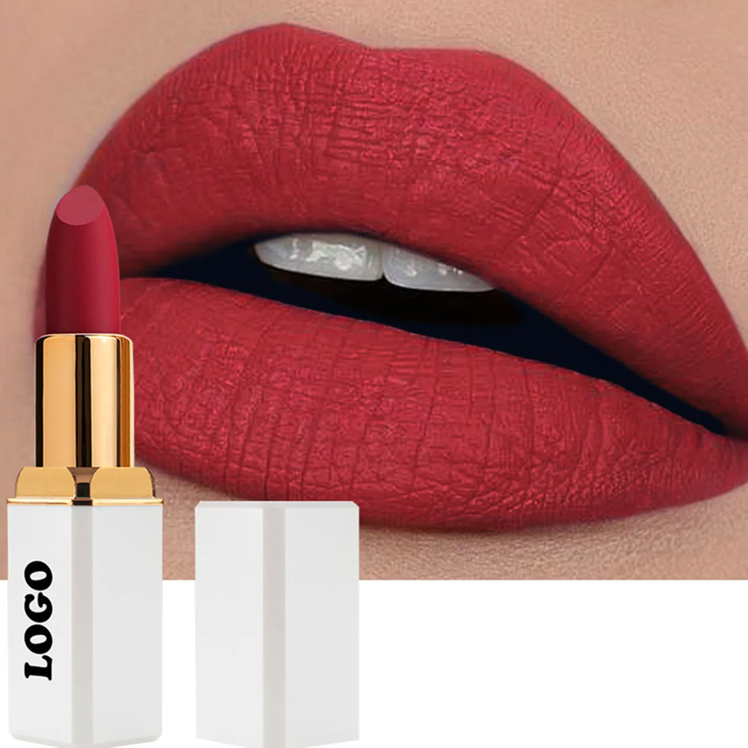 Private Label High Quality High Pigment Lip Gloss Waterproof Long Lasting Red Velvet Texture Creamy Matte Lipstick