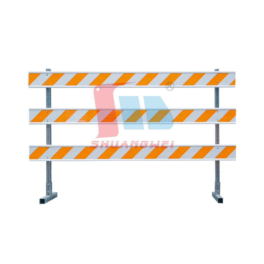 American Temporary Portable Folding Traffic Reflective Galvanized Iron Frame Work Zone Road Sign Stand Barricade