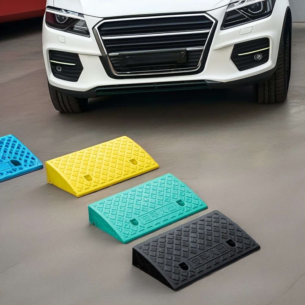 Factory Price Traffic Outdoor Plastic Material Yellow Car Curb Ramp Road Ramps Kerb Ramp