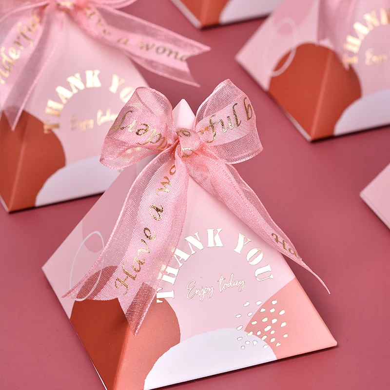 Ribest Custom Gold Foil Satin Organza Ribbon Logo Printed For Birthday Cake Gift Wrapping