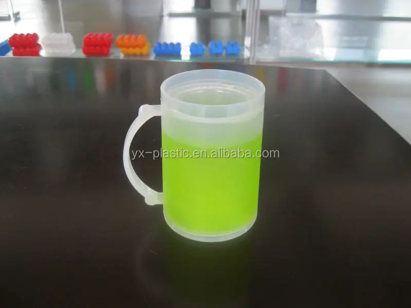 400ml personalized plastic double wall freezer mugs for beer