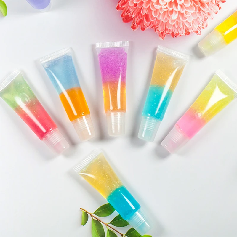 Fruit Scent Transparent Tube Colorless Lip Oil Jelly Lip Gloss