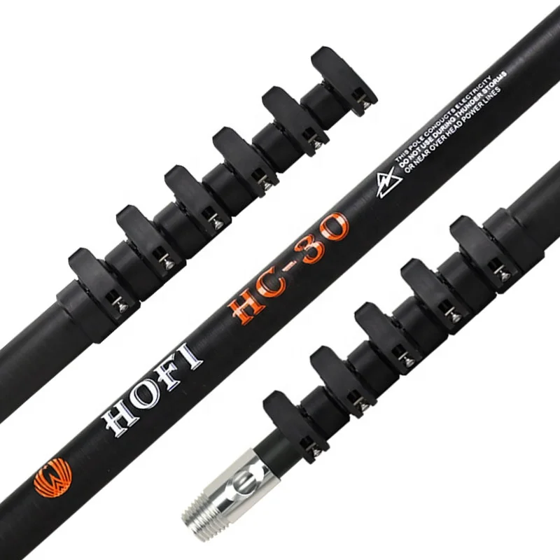 HOFI Anti-spin HC-30 Custom telescopic tube carbon fiber twist locking 15 meters 10m carbon fiber telescopic mast pole extension