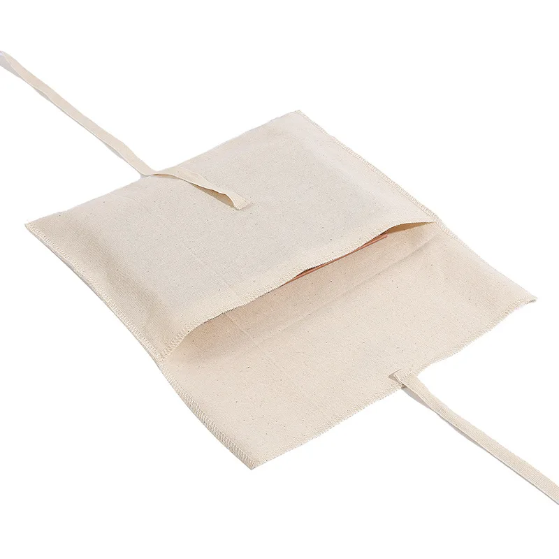 Custom Logo Gift Package Pouch Cloth White Luxury Jewelry Cosmetic Organic Recycled Dust Cotton Envelope Bag