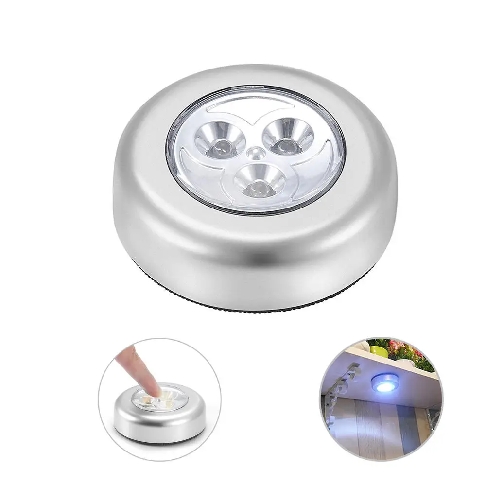 Hot sales Night Light Tap Push Switch Led Lamp Under Cabinet Lighting Battery Powered Led Puck Lights
