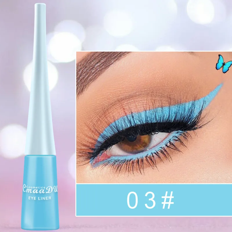 CmaaDu 17 Color Eye Liner Stick Long Lasting Water Activated EyeLiner Delineador De Ojos Waterproof Liquid Colourful Eyeliner