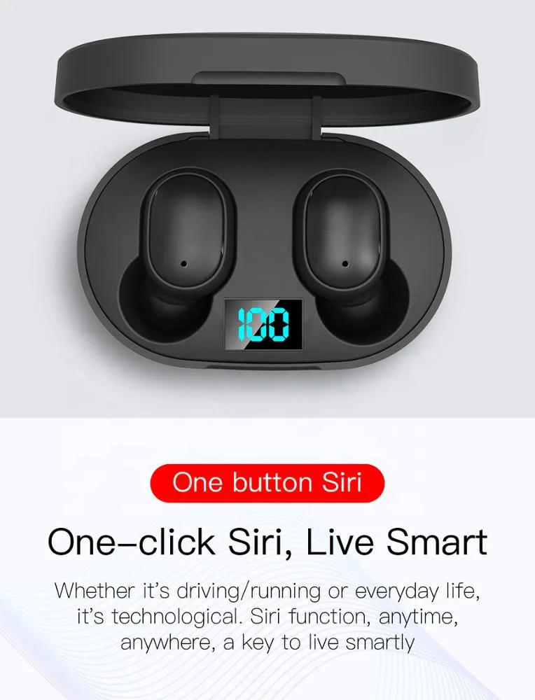 2021 дропшиппинг Новый e6S Airdots BT 5,0 наушники беспроводной светодиодный дисплей airdot TWS Air Dots гарнитура с микрофоном