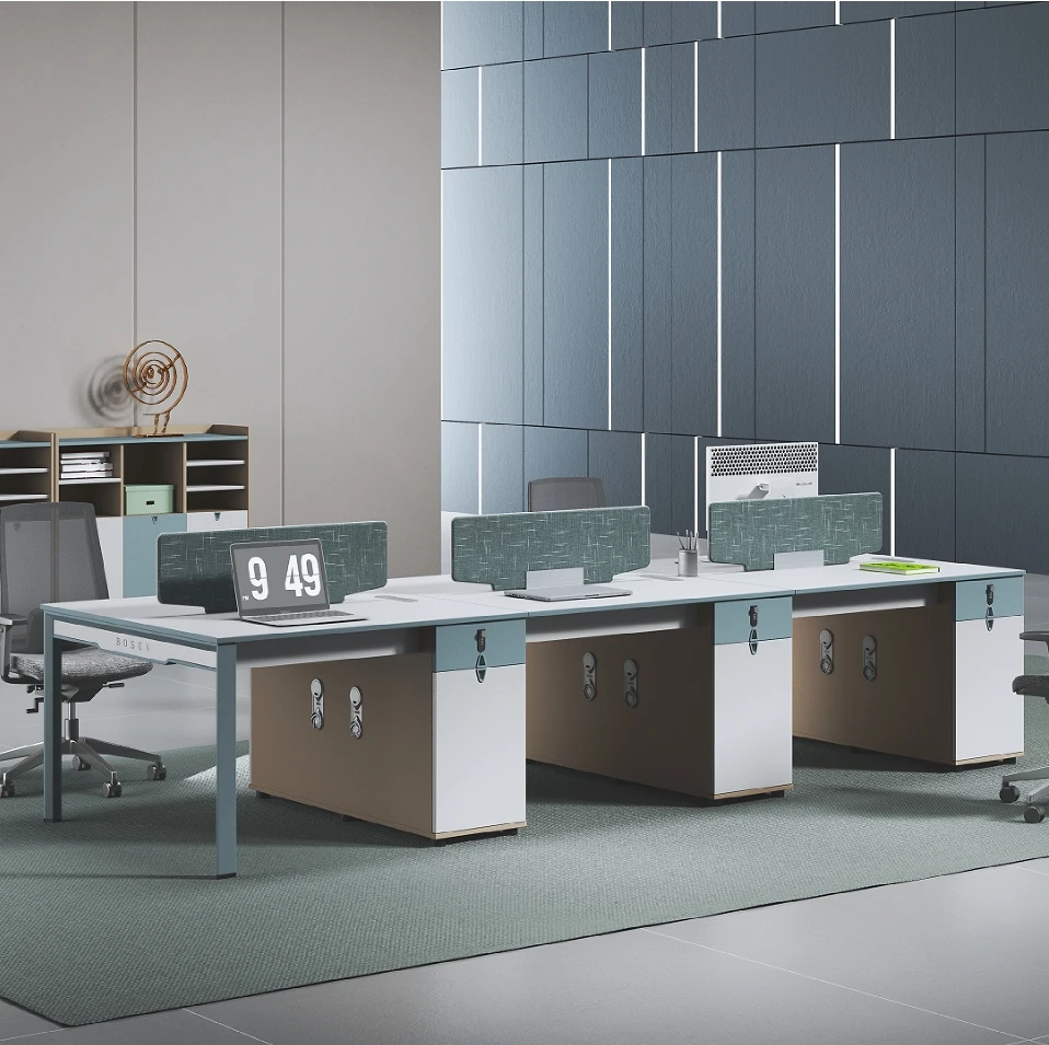 Modern Office Workstation furniture extensible executive office desk 4 Seater Workstation