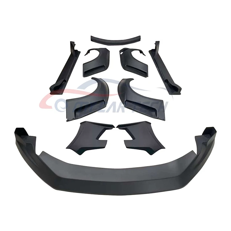 Fiber Glass Body Kit For Ford Mustang Front Lip Side Skirts Fender Flares