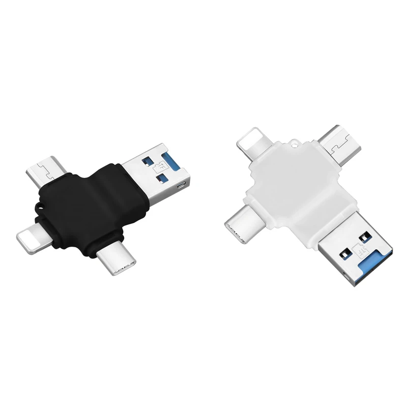  4 в 1 USB флеш-накопитель OTG внешняя карта памяти для Micro Type C TF/SD Android