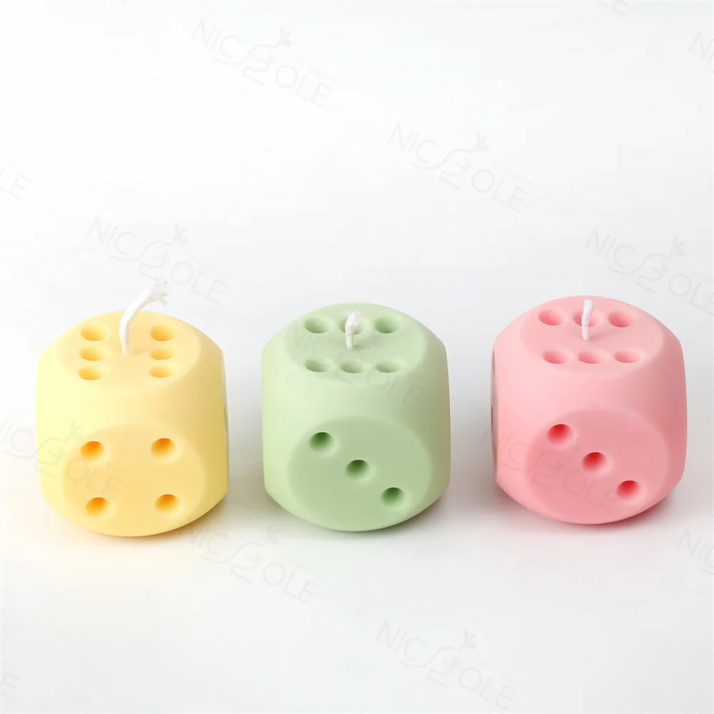 3D кубики Nicole на заказ ручной работы, восковые силиконовые формы для мыла и свечи