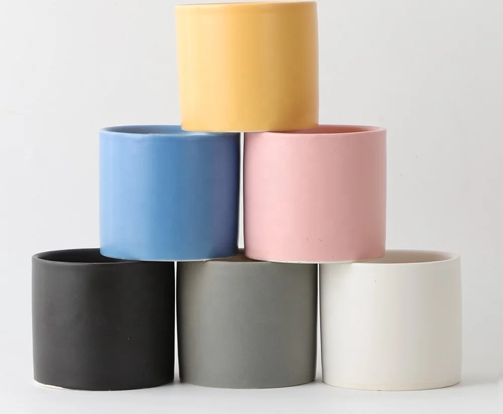 
Explosion Ceramic Flower Pot Mini Simple Succulent Flower Pot Creative Color Plant Container 