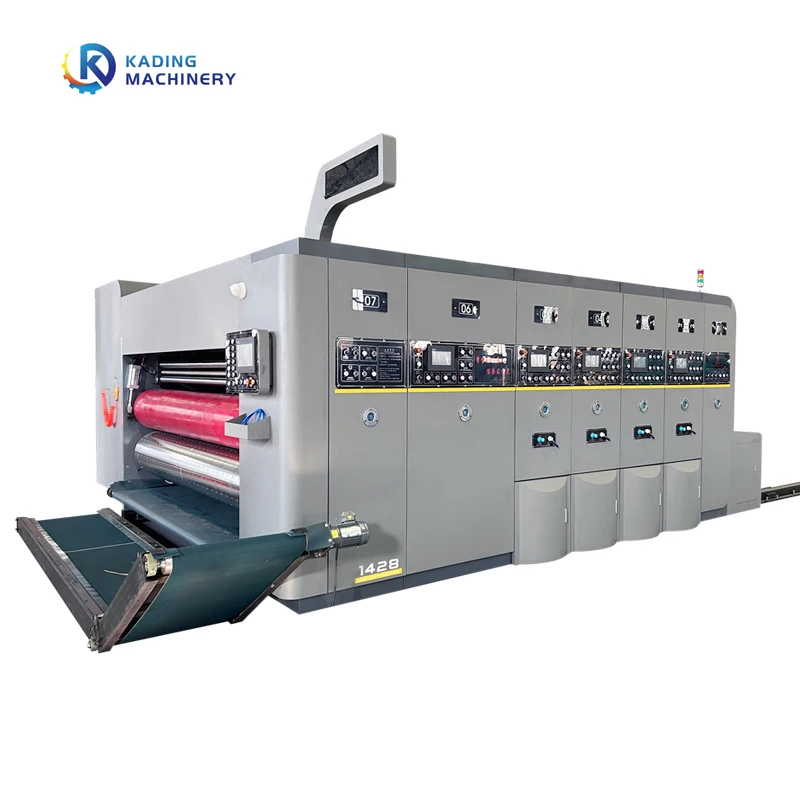 Full Automatic Water Ink Corrugated Carton Printing Slotting Die-cutting Machinery for Paper Board  Box Making Machine
