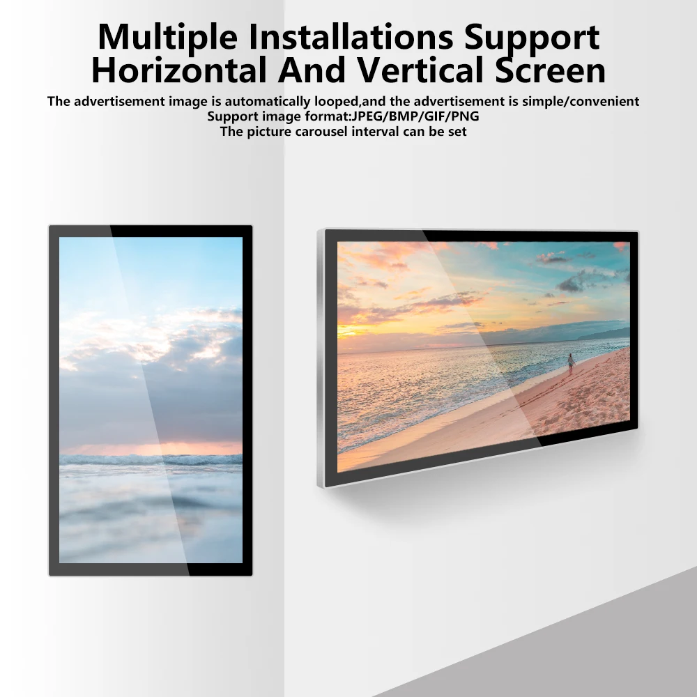 Advertising Playing Equipment Display Advertising Machine 43 Inch 4k Black LCD Digital Kiosk Touch Screen Kiosk Indoor SDK 16:9