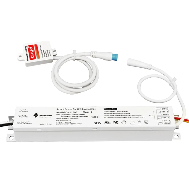 High quality 2 channel color temperature controller tuya wifi  zigbee dimmable  tuya APP led driver Tuya Driver