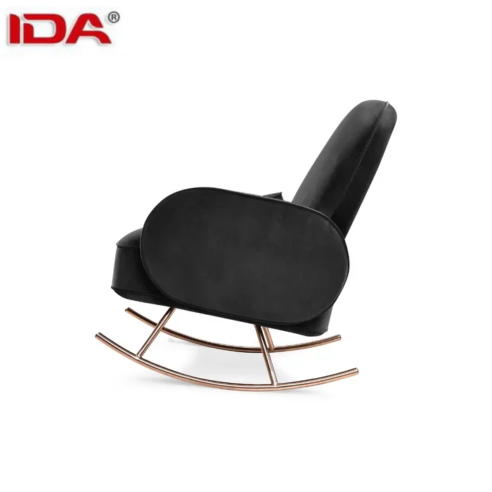 Living room Light luxury rocker lounge chair sofa Modern home leisure adult can lie alloy chair legs