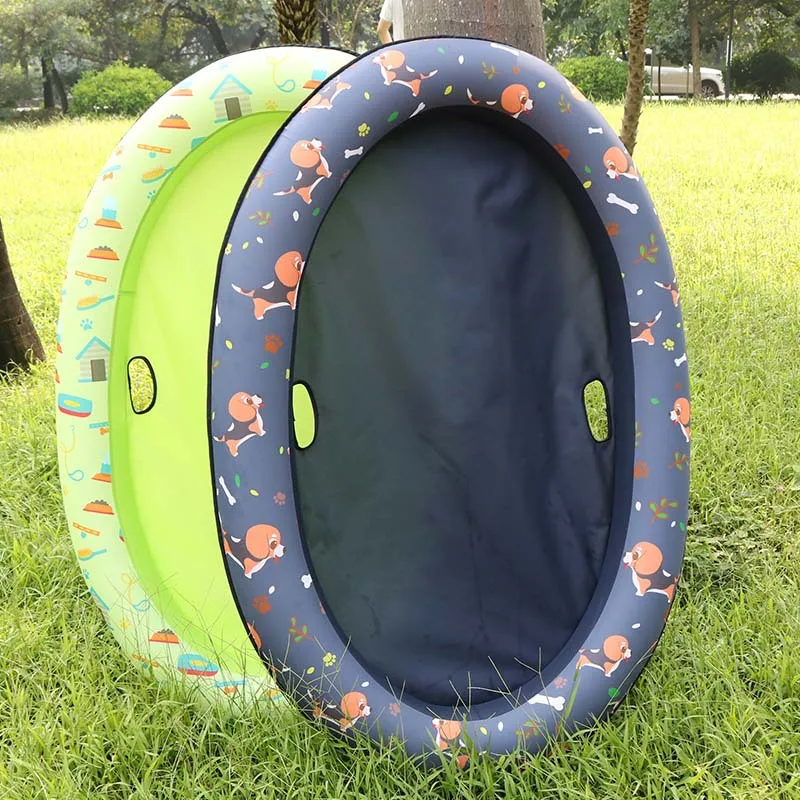 Inflatable Pet Dog Floating Row Beach Toy for Dog Cat Swimming Tool Foldable Swimming Pool Floating Row Bed Water Toy for Dogs