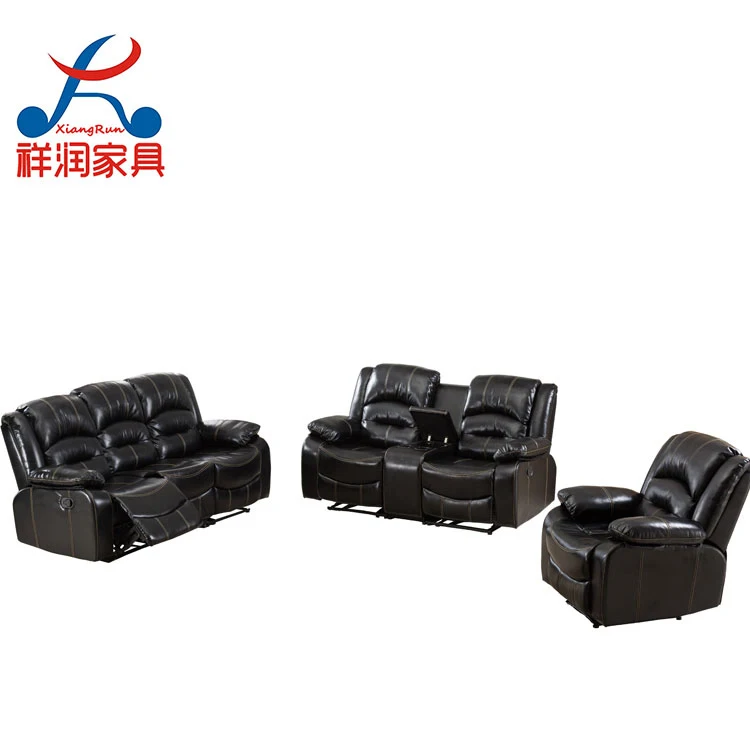 Good Quality Simple Reconfigurable Living Room Furniture Genuine Leather Sofa Recliner Set