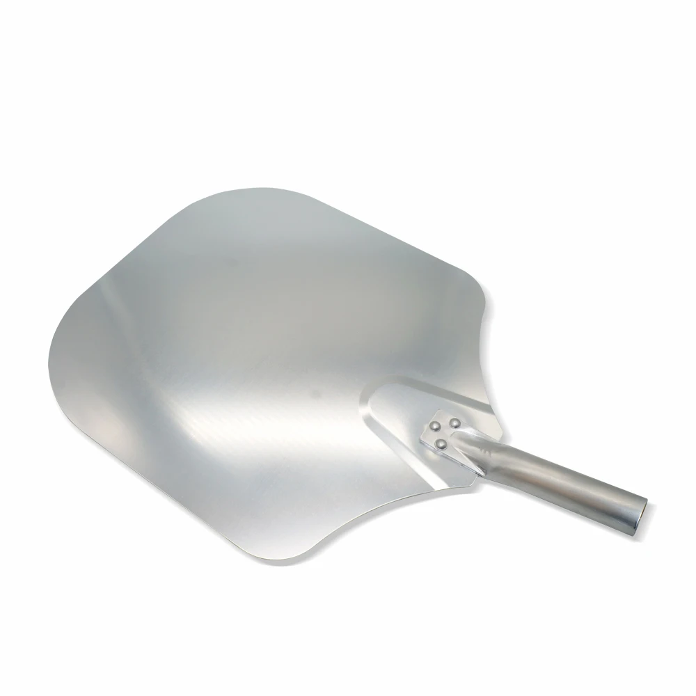 ODM Custom Metal Pancake Transfer Tray, Square Aluminum Pizza Peel Shovel with Wood Handle