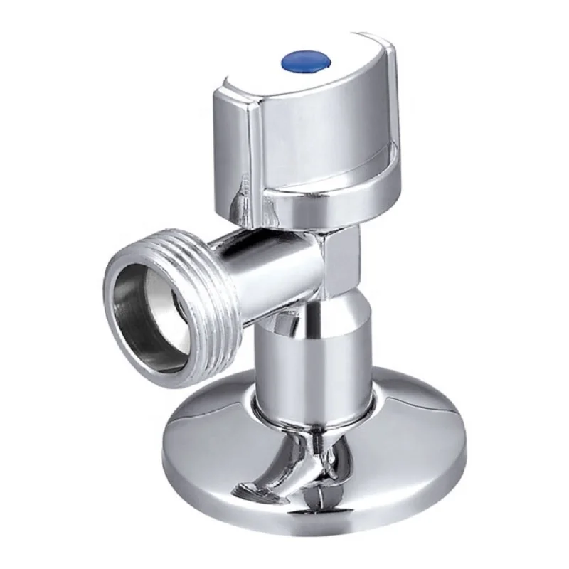 Two way chrome plated brass water angle valve with decorative cover