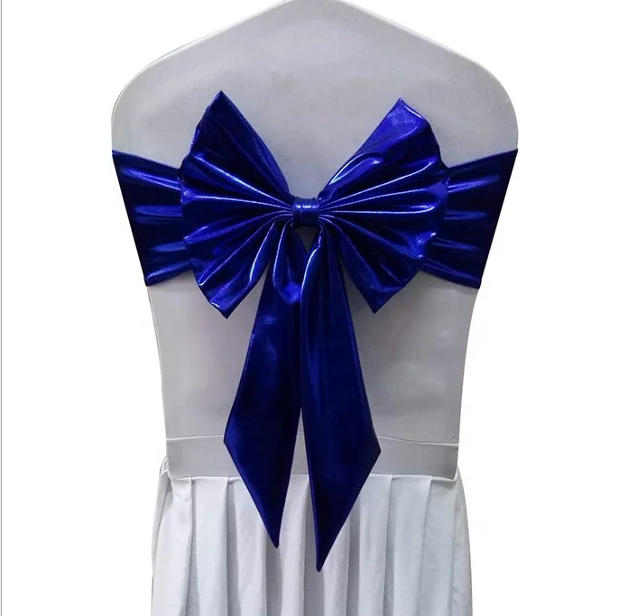 Shiny Decorative Party Metallic Spandex Chair Sashes for Wedding