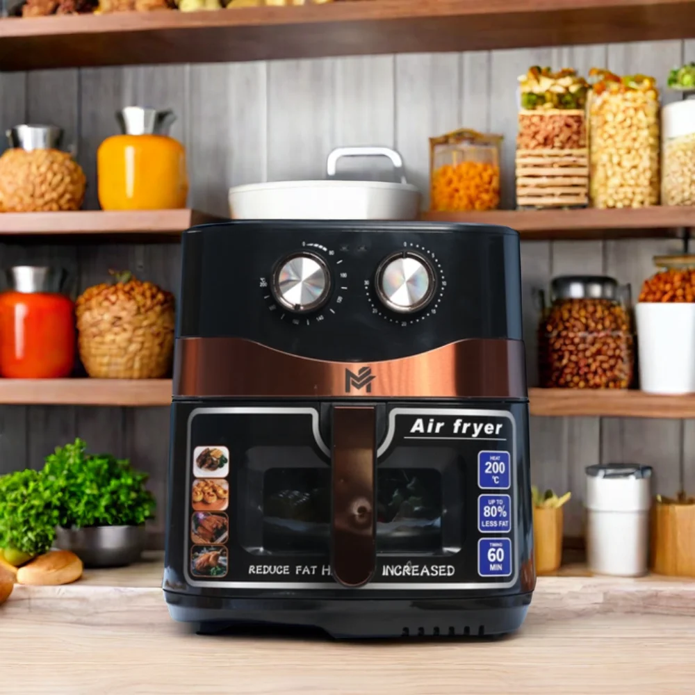 HUINING 10.5 L Smart Digital Display Touchscreen Electric Oven Air Fryer Oil-Free Kitchen Machine for Household Use