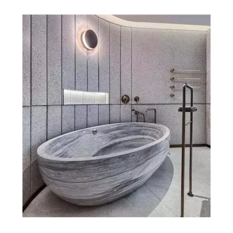 Factory Price Hand Made Carving Natural Stone Hotel China Supplier Bathroom Freestanding Marble Bathtub