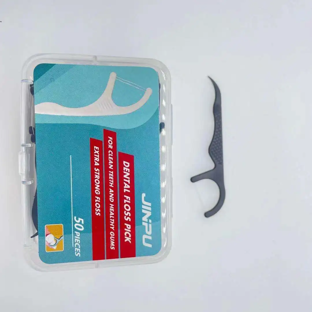 Wholesale Eco Biodegradable Oral Plastic B Dental Floss Picks Individually Wrapped Toothpick