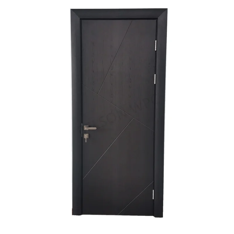 Belsonwpc Modern Design Carved Lines For Living Room Wood Plastic Composite Interior WPC Door Panel Huangshan Supplier