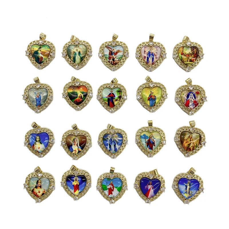 Best Selling cheap Pendant Charm Brass Religious Jewelry Gold Plated 14k 18k Oro Laminado Religious Pendant