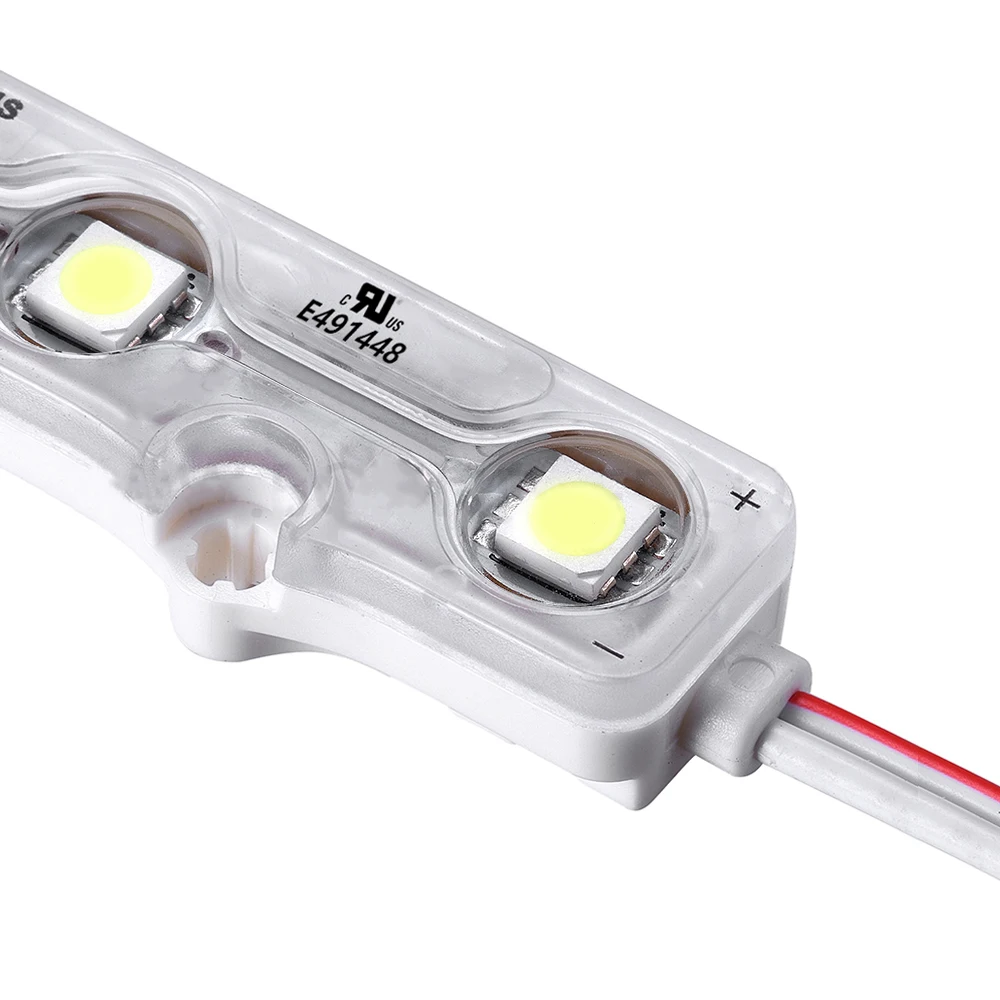 Оптовая продажа модуль 3 светодиодного модуля 12 В постоянного тока Вт RGB SMD чип с инъекционной линзой IP65 ROHS Сертифицированный одностороннее синее зеленое освещение