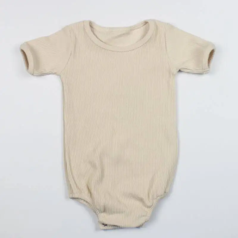 Good Sell 100% Natural Plain Cute Organic Cotton Knit Newborn Bodysuit Baby Romper
