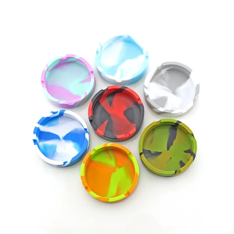 Amazon Hot Sell Wholesale  Creative Fireproof Customized Log Tobacco Smoke Tray  Silicone Ashtray