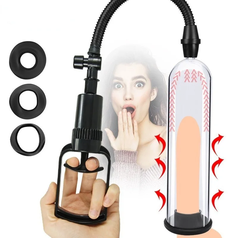 Male Penis Pump Manual Penis Enlarger Sex Toys For Man Vacuum Pump Male Masturbation Penile Extender Trainer Adults Sex Products