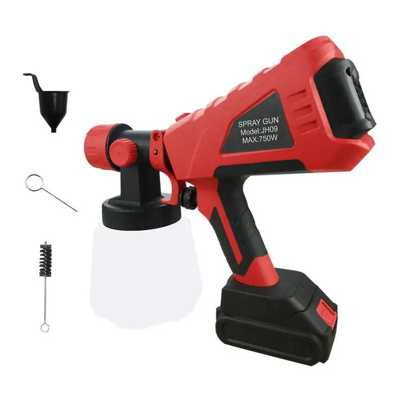 High Quality 18V HVLP sprayer  Wireless Rechargeable Automatic Electric portable 1000CC Airless Painting Spray Gun