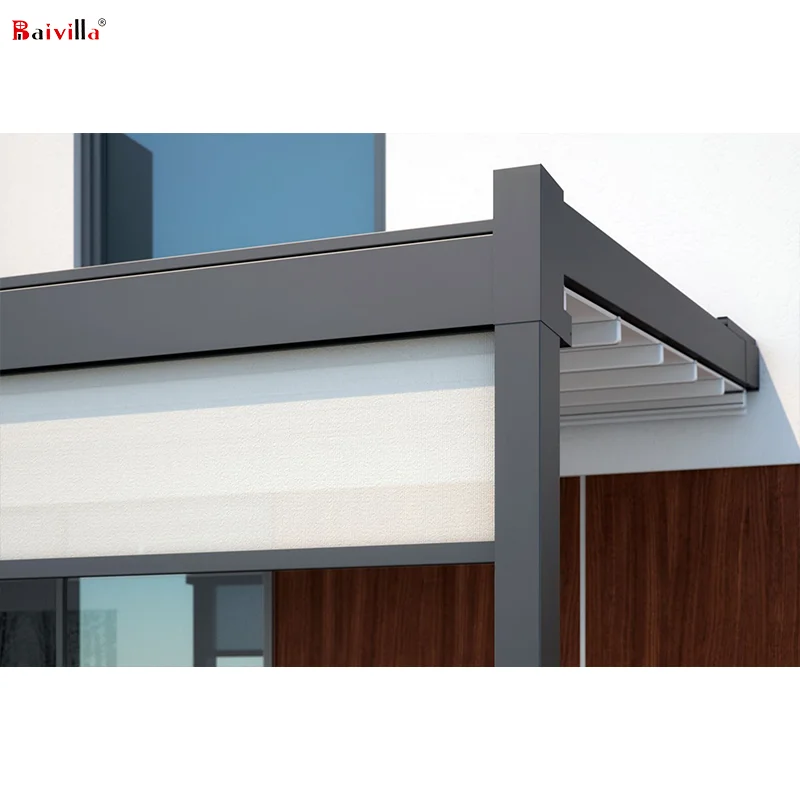 фабрики в Китае моторизованный электрическая выдвижная крышка алюминиевые беседки навес для террасы