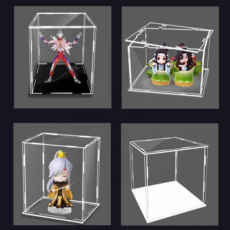 Acrylic Display Box exhibition uv blocking Dustproof uv resistant custom modern Showcase for Figures Car Model Collection