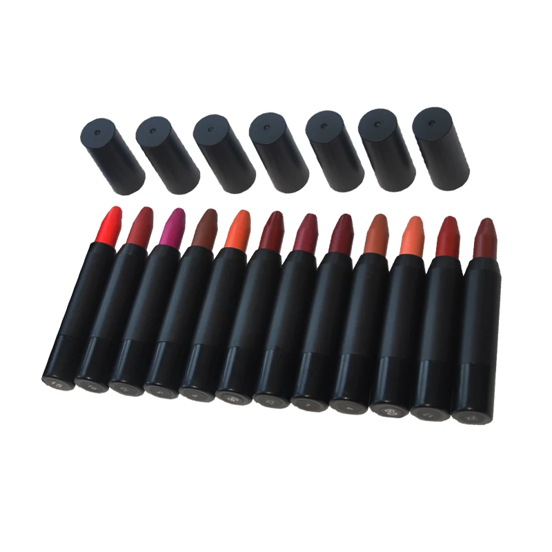 2022 New 12 Colors Velvet Matte Lipsticks Wax Pen Waterproof Sexy Red Lip Stick Makeup Lip Tint Pen Private Label Cosmetics