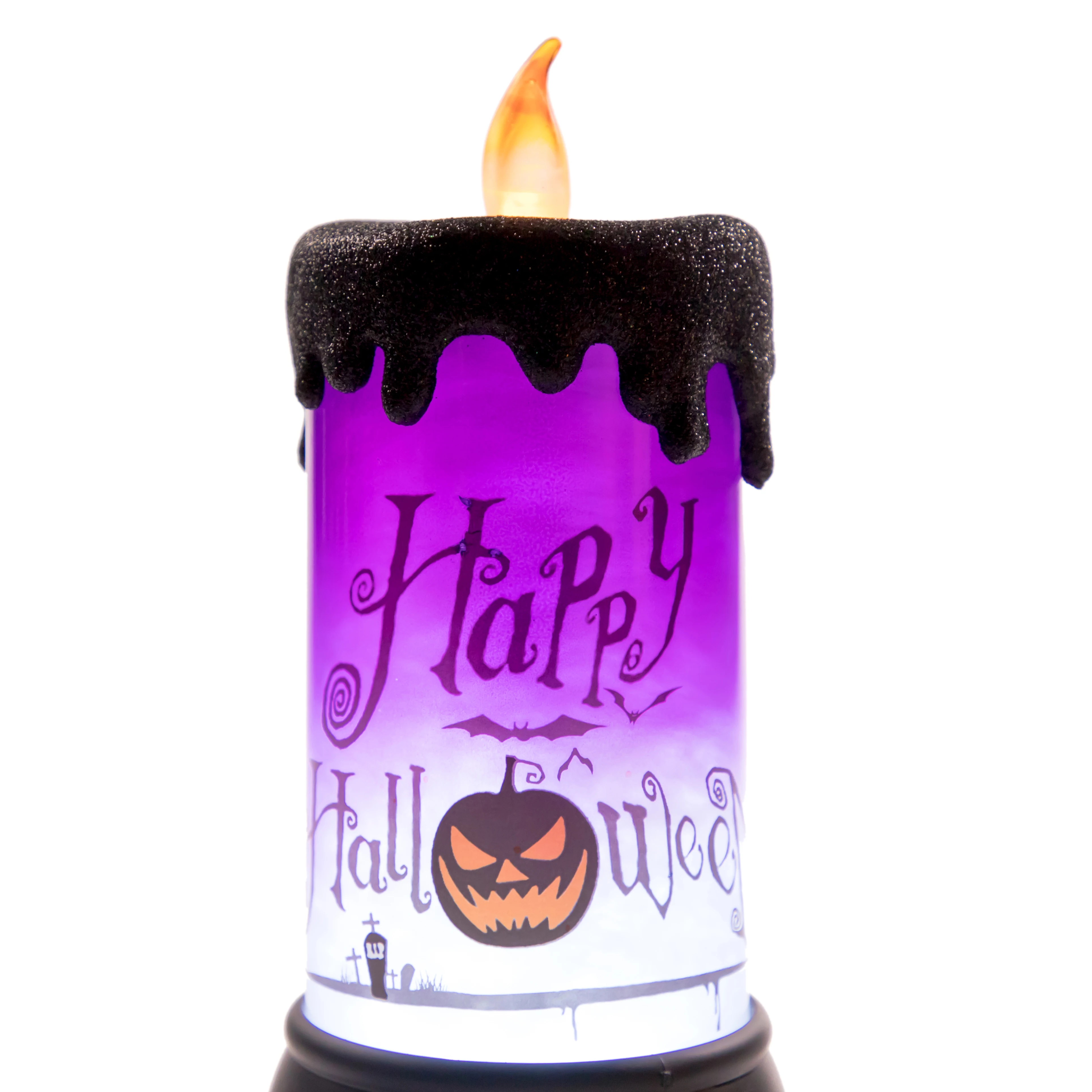 Swirling Glitter Halloween Scary Special Liquid Decoration 2020 New Product Home Led Water Lantern Candle